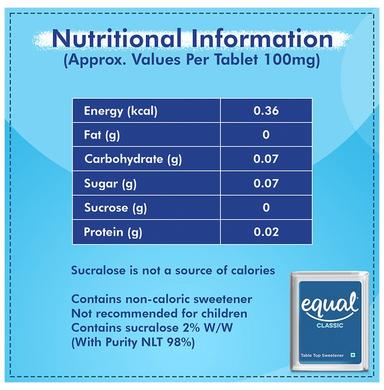 Equal Classic Zero Calorie from Sucralose Tablet (300 Each)