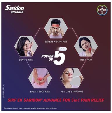 Saridon Advance Tablet for 5 in 1 Pain Relief