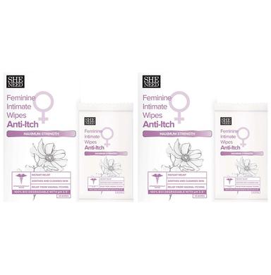 SheNeed Anti-Itch Feminine Intimate Wipe (10 Each)