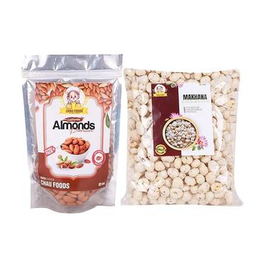 Chau Foods Combo Pack of California Almonds 200gm & Makhana 150gm