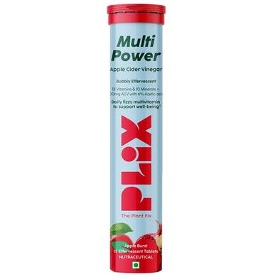 Plix Multi Power Apple Cider Vinegar Effervescent Tablet (15 Each) Bottle Apple Burst