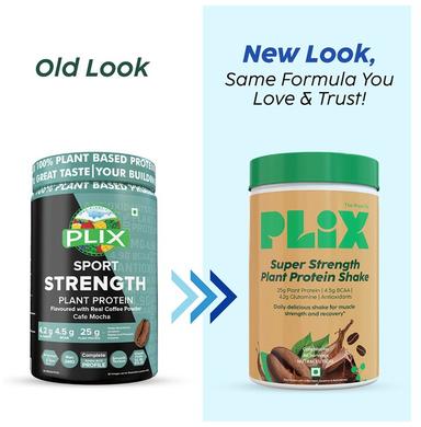 Plix Sport Strength Plant Protein Powder (1kg Each) Cafe Mocha