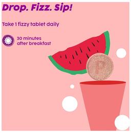 Plix Super Multi Vitamin Bubbly Effervescent Tablet Juicy Watermelon