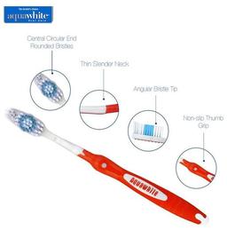 Aquawhite Active Clean Toothbrush with Tongue Cleaner Free