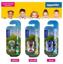 Aquawhite Aqua Ville Toothbrush Blue with Car Toy
