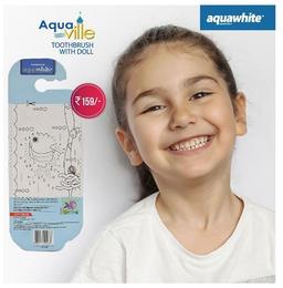 Aquawhite Aqua Ville Toothbrush Blue with Doll Toy
