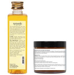 Auravedic Combo Pack of Skin Lightening Oil 100ml & Radiance By Nature Face Polish 100gm