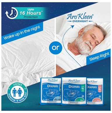 Arokleen Overnight Disposable Adult Diaper (10 Each) Large