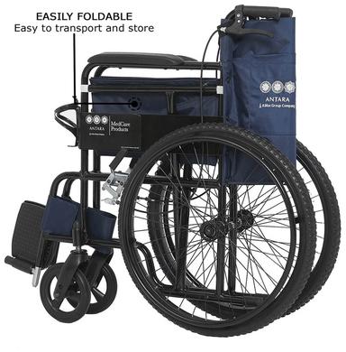 Antara Wheel Assist Pro Wheelchair Blue