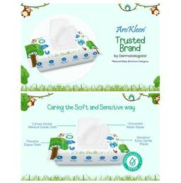 Arokleen Clean & Protect Baby Wipe (72 Each)