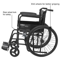 Antara Wheel Easy Wheelchair Black