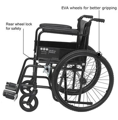 Antara Wheel Easy Wheelchair Black
