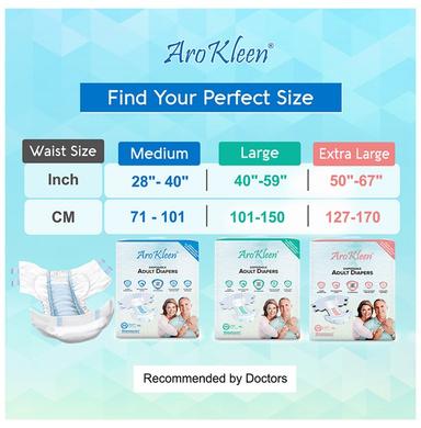 Arokleen Disposable Adult Diaper (10 Each) Medium